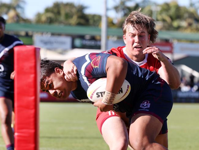 Langer Trophy schoolboy rugby league grand final between Palm Beach Currumbin SHS and Ipswich SHS. Picture: Nigel Hallett