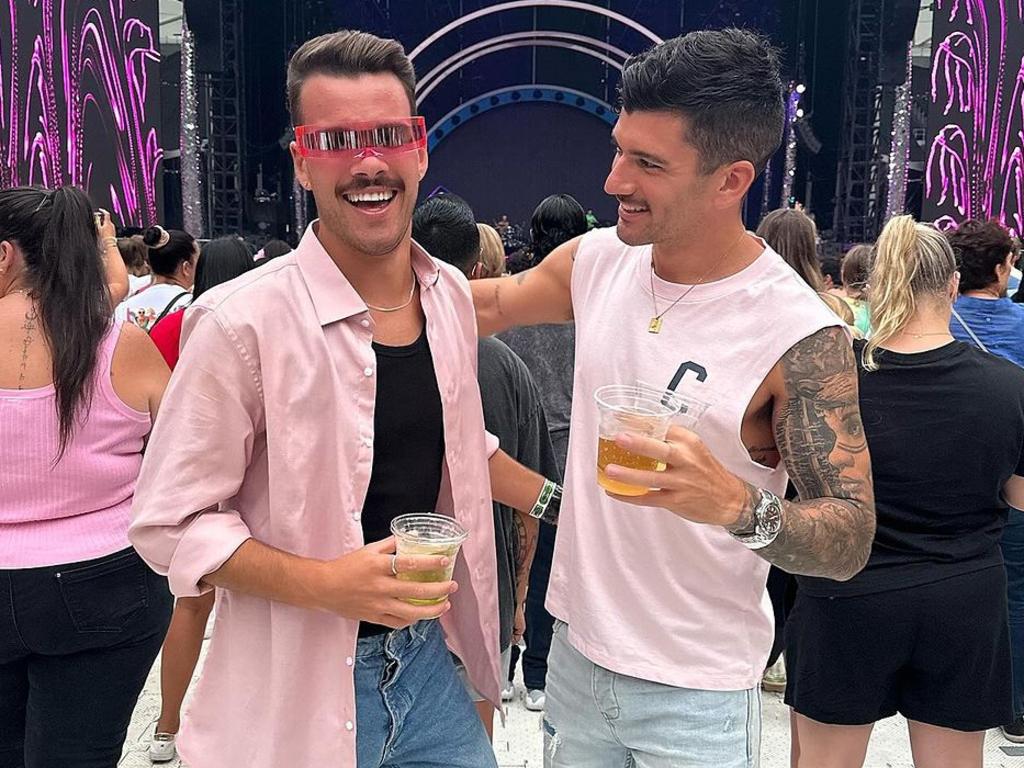 A minute of silence was held for Jesse Baird and Luke Davies at this year’s Mardi Gras. Picture: Instagram.