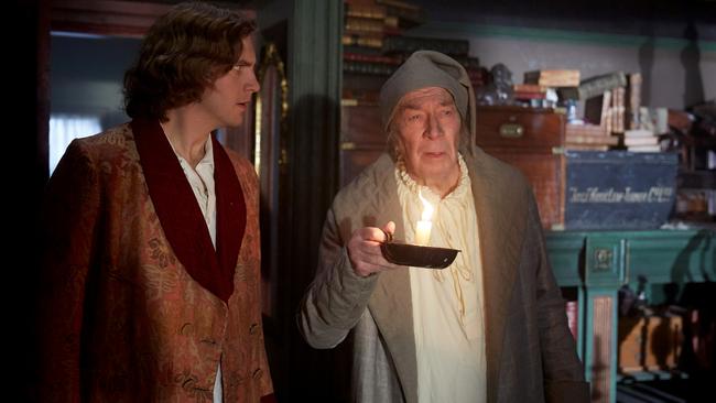 Christmas? Bah humbug. Dan Stevens and Christopher Plummer in The Man Who Invented Christmas.