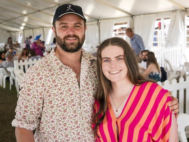 Patrick Feeney and Sarah Flynn at the Clifton Races hosted by Clifton Jockey Club, Saturday, October 28, 2023. Picture: Kevin Farmer