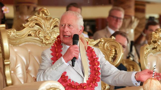 Britain’s King Charles III in Samoa. Picture: Manaui Faulalo/AFP