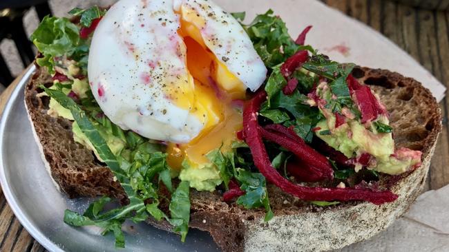 Berkelo is a toast-free zone — avo on brown bread. Picture: Beverley Hudec.