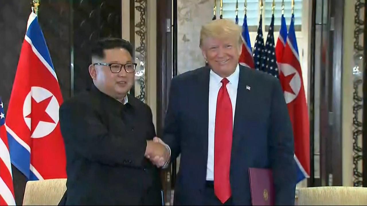 Mr Trump and Kim warmly departed and went their separate ways.