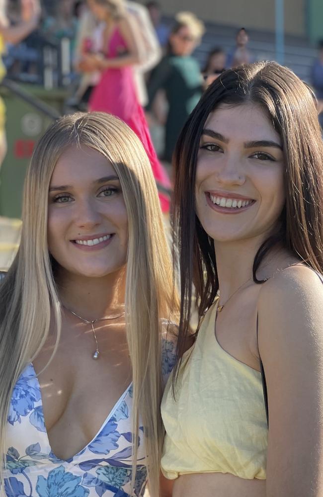 Grace Bekker and Stella Crumblin at the Gympie Races on June 15, 2024.