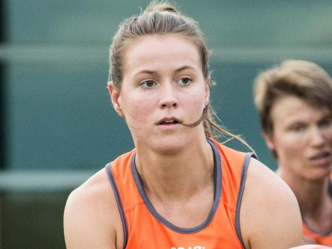 GWS Giants player Nicola Barr was the number one draft pick in the women's AFL.