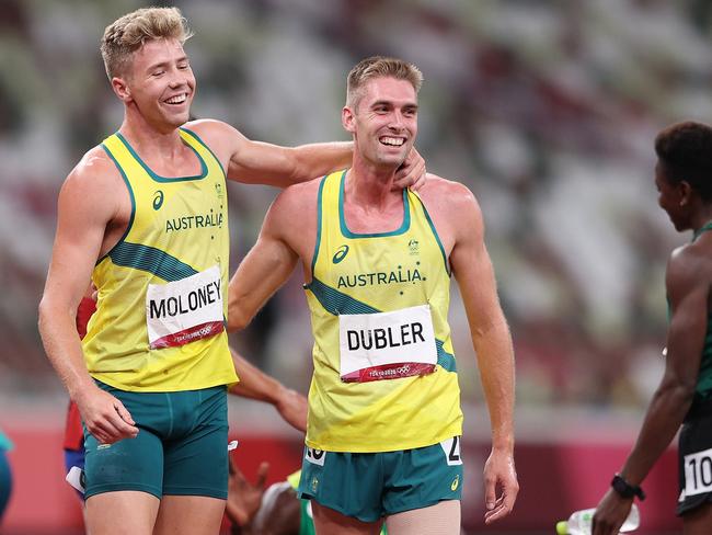 Ash Moloney couldn’t have done it without Cedric Dubler. (Photo by Patrick Smith/Getty Images)