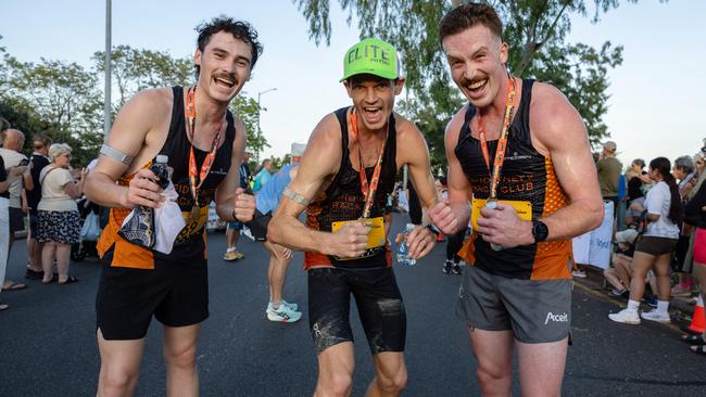 Luke Price, Tim Hewitt and Darcy Hennessy at the 2025 edition of the annual NT City2Surf, Sunday, June 1. Picture: Pema Tamang Pakhrin