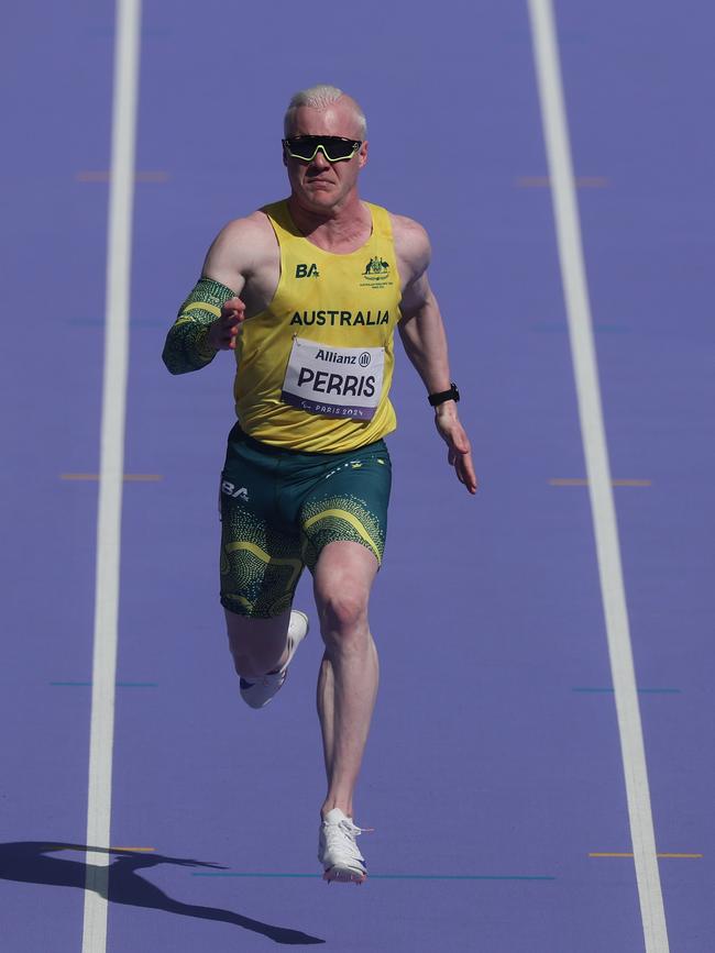 Chad Perris missed out on a medal by 0.005 seconds. Picture: Ezra Shaw/Getty Images