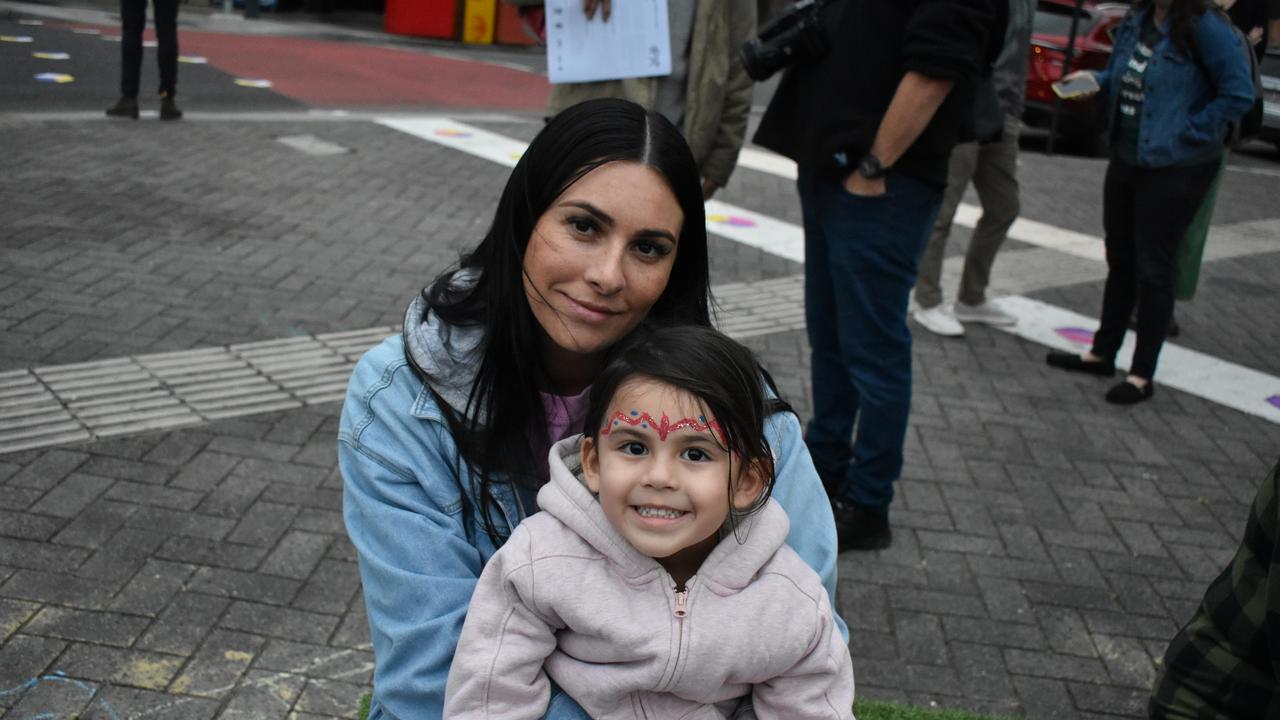 Families &amp; friends enjoy a Friday night out at the Unlock the Block event at Darcy Doyle Place, Ipswich, on August 12, 2022. Picture: Peta McEachern