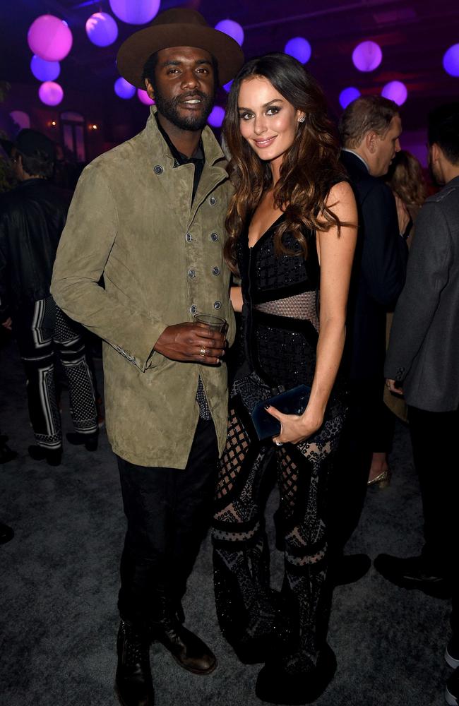 Gary Clark Jr. and Nicole Trunfio attend the Warner Music Group GRAMMY Party at Milk Studios on February 12, 2017 in Hollywood, California. Picture: AFP