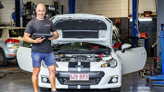 Michael Georgas from Absolute Car Care in Woolloongabba. Picture: Richard Walker