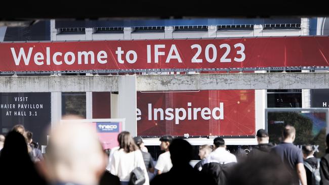 Visitors attending the IFA consumer electronics and home appliances trade fair in Berlin, Germany. Picture: Getty Images