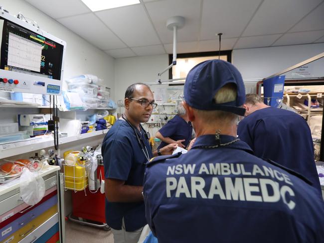 Dr Sateesh Kovurri during his rounds inside the Cooma Hospital Emergency Department. Picture Gary Ramage