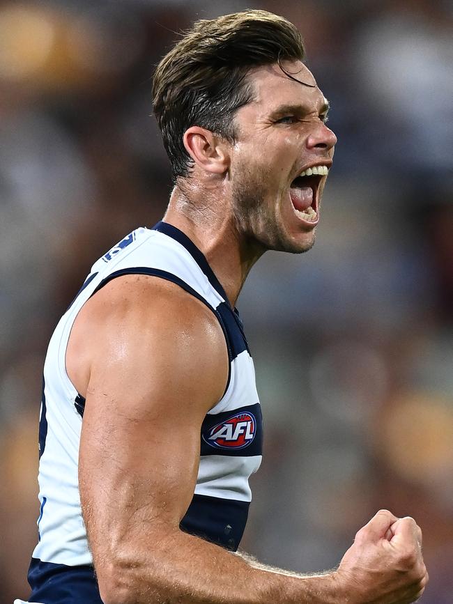 … while Geelong spearhead Tom Hawkins took out the Coleman Medal.