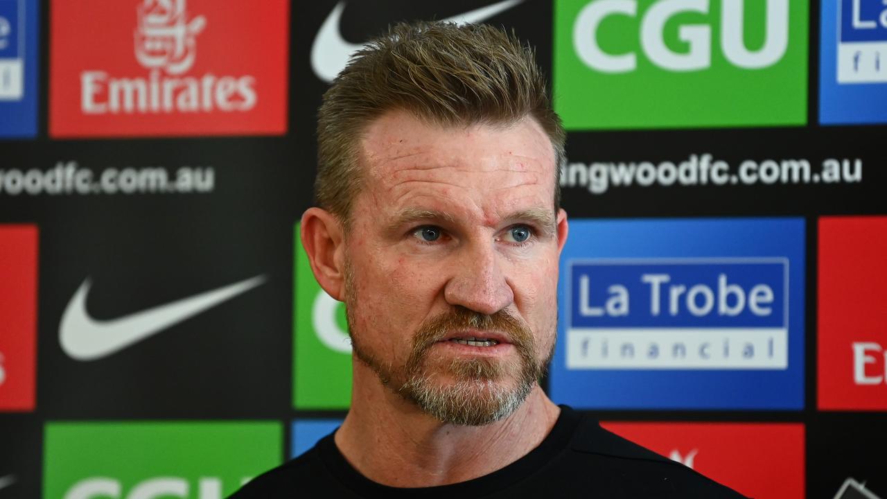 Outgoing Magpies head coach Nathan Buckley. Picture: Quinn Rooney