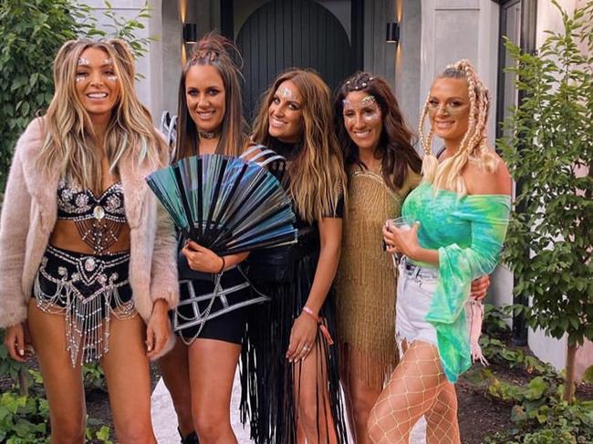 Nadia Bartel, Ellie Pearson, Jade Kisnorbo, Lana Wilkinson and Emily McKay at ”Juddchella”. Picture: Instagram