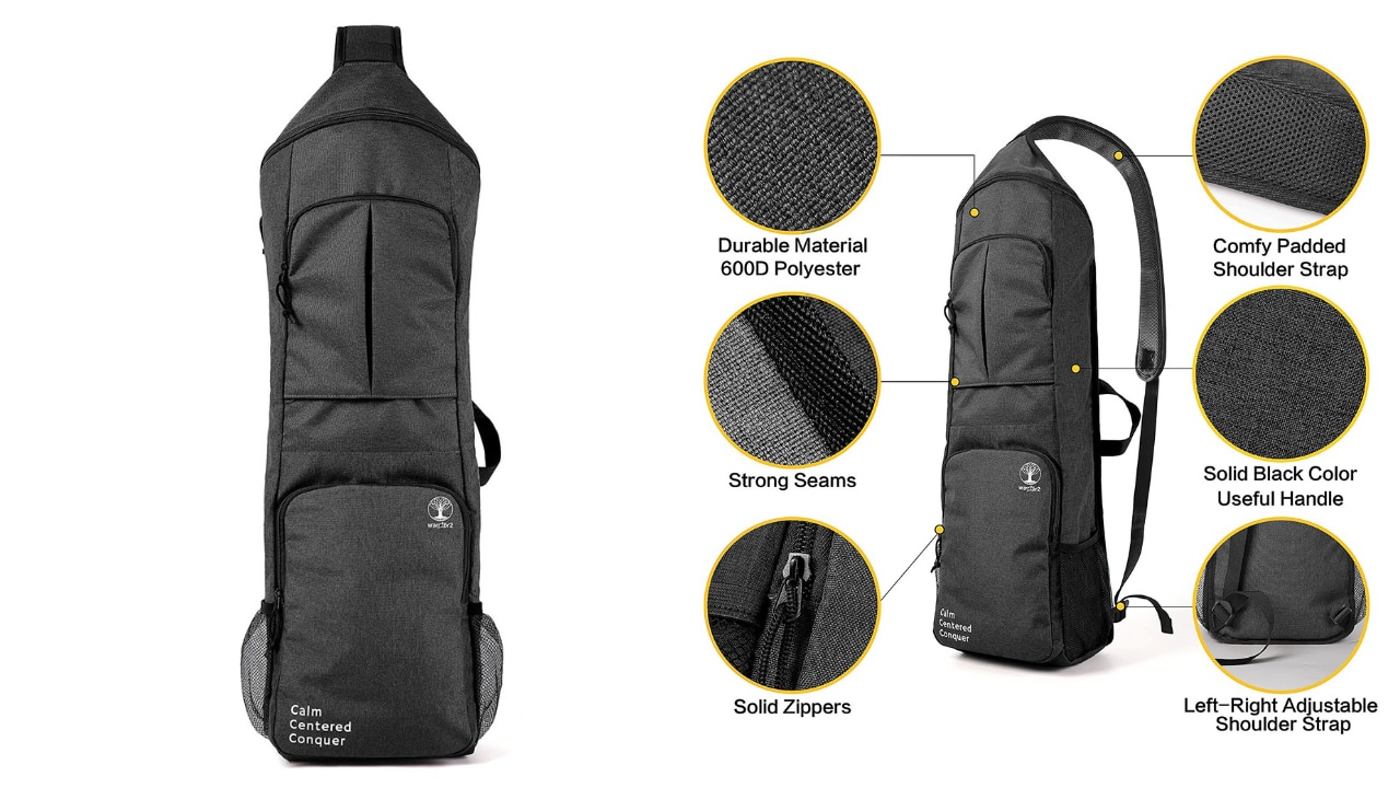 Warrior2 Yoga Backpack, Sling Yoga Mat Carrying Gym Bag