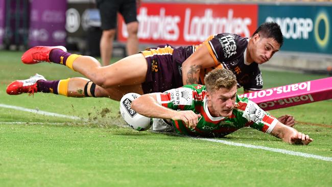 The Rabbitohs were hustled out of the match. AAP Image/Darren England.