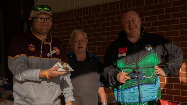 Volunteers at the Bomaderry Public School were serving up more than sausages on Saturday, but bacon and egg rolls too. Picture: Nathan Schmidt