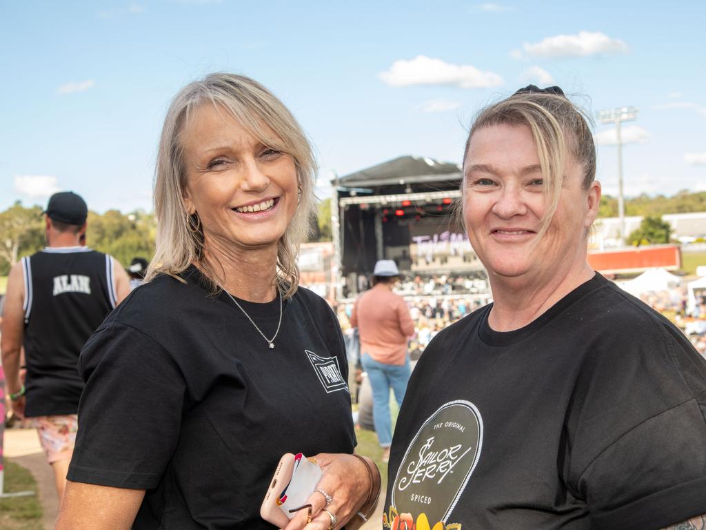 Michelle Domrow (left) and Tania Mionnet. Meatstock at the Toowoomba Showgrounds. April 14th, 2023