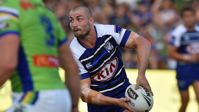 Kieran Foran playing in a trial for the Bulldogs.