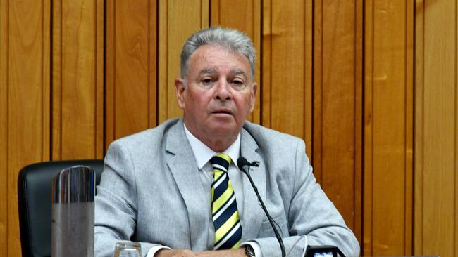 Cr Paul Jabob chairs the Townsville City Council meeting vote of no confidence in Mayor Troy Thompson. Picture: Evan Morgan