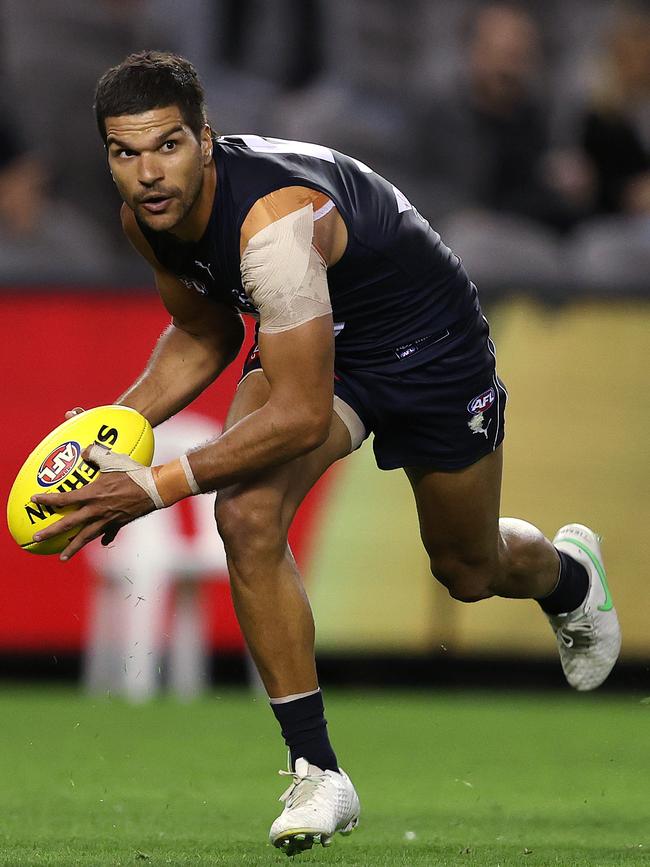 Against St Kilda at Marvel Stadium. Picture: Michael Klein