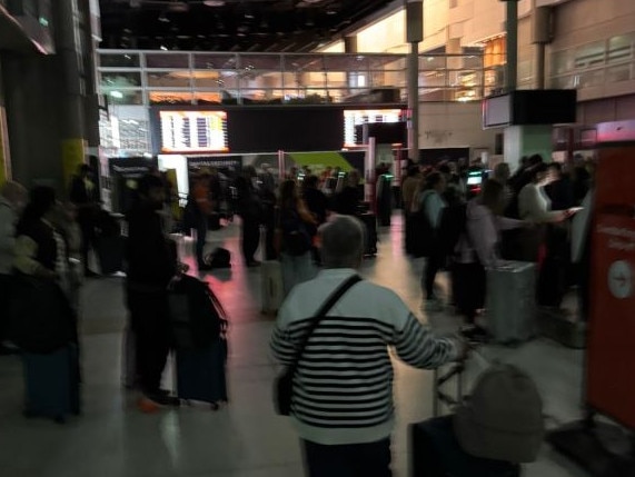 Blackout at Brisbane Airport on Tuesday, May 27. Picture: Debbie Kilroy/Twitter