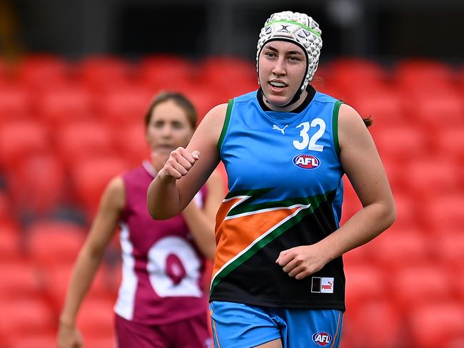 Kendra Blattman played for the Allies earlier this year. Photo: Albert Perez/AFL Photos via Getty Images