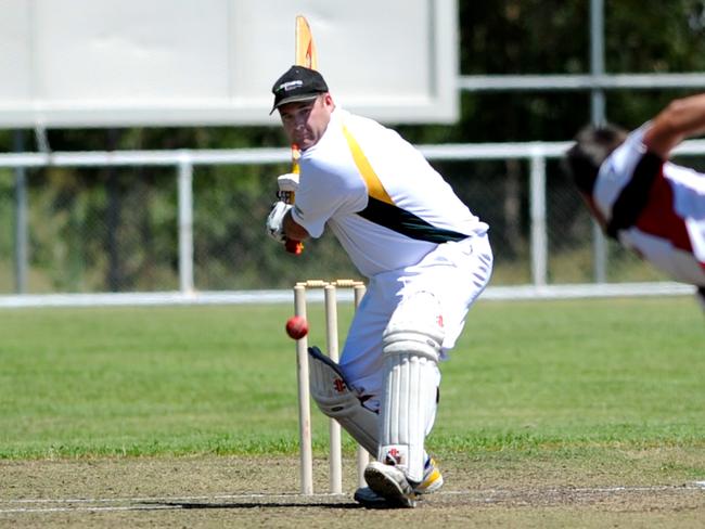 Glenmore Park face the Consumers in Nepean District Cricket Association's first grade. Its day two at Shaw Park. Pictured: Batter, Craig White, from the Consumers.