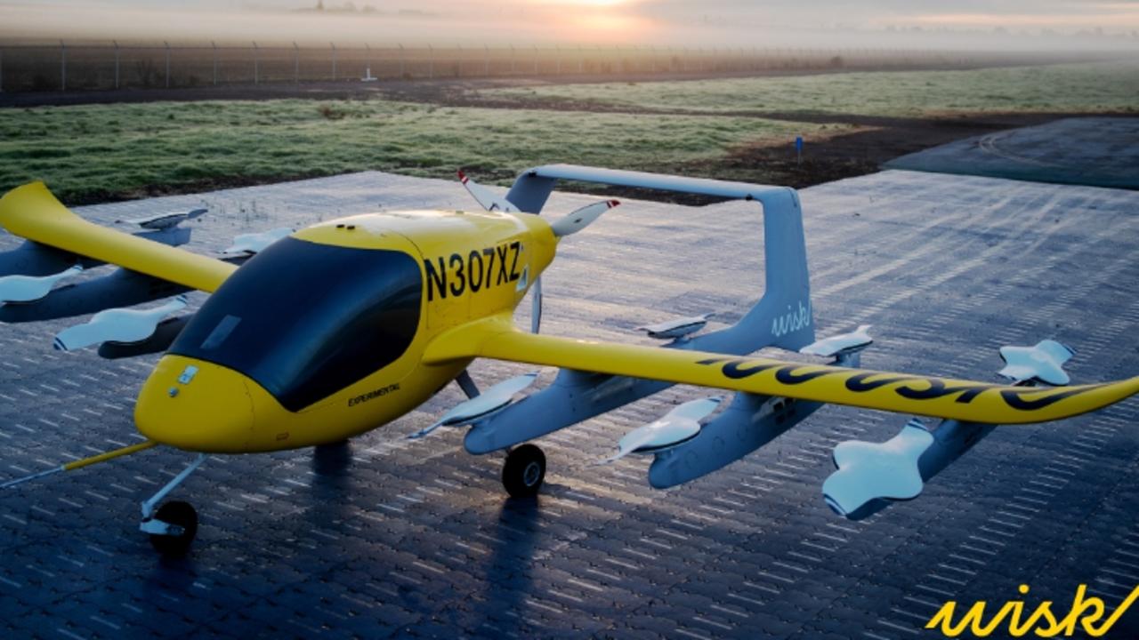 Wisk Aero is the world’s first all-electric, autonomous, four-seat eVTOL (electric vertical takeoff and landing) air taxi designed for passenger transport. The company has partnered with Skyports to bring the technology to Queensland. Picture Wisk Aero