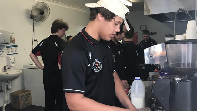 Project Booyah graduates putting their barista training skills to work in Rockhampton.