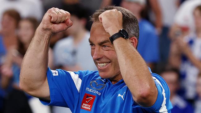 Clarko was all smiles after the thrilling win. Pic: Michael Klein