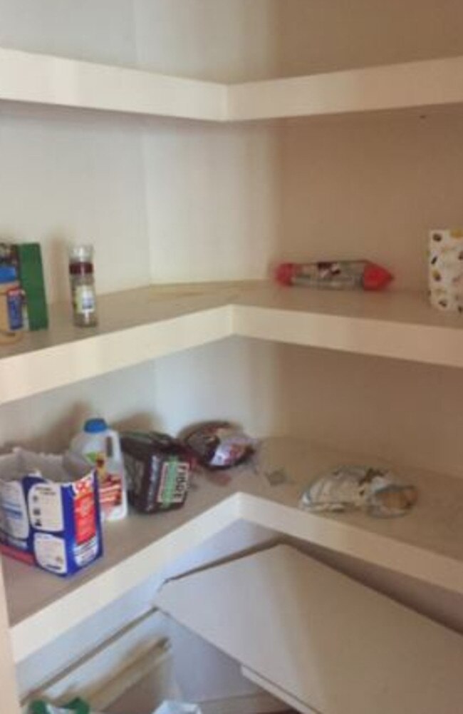 The kitchen pantry of a Gold Coast home where two teenage brothers live in residential care under Child Safety.