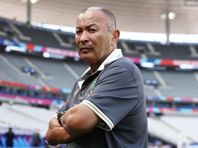 PARIS, FRANCE - SEPTEMBER 07: Head Coach, Eddie Jones poses ahead of the Rugby World Cup France 2023, at Stade de France on September 07, 2023 in Paris, France. (Photo by Chris Hyde/Getty Images)
