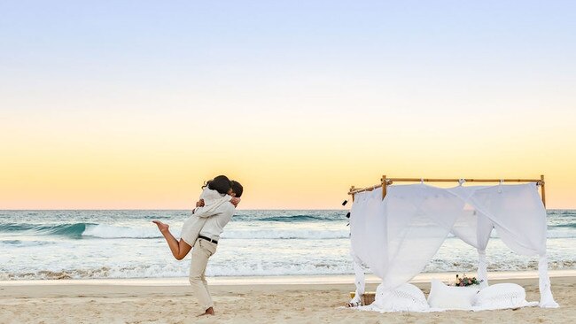 Hassan and Suki’s proposal on the Sunshine Coast.