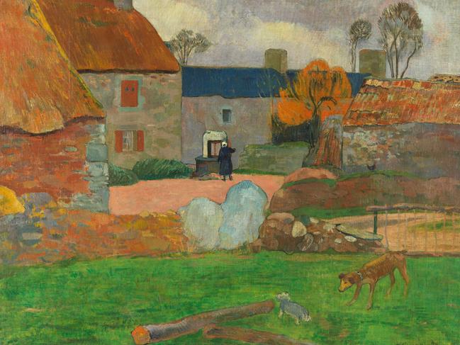 Paul Gauguin’s Le toit bleu or Ferme au Pouldu (1890). Picture: National Gallery of Australia