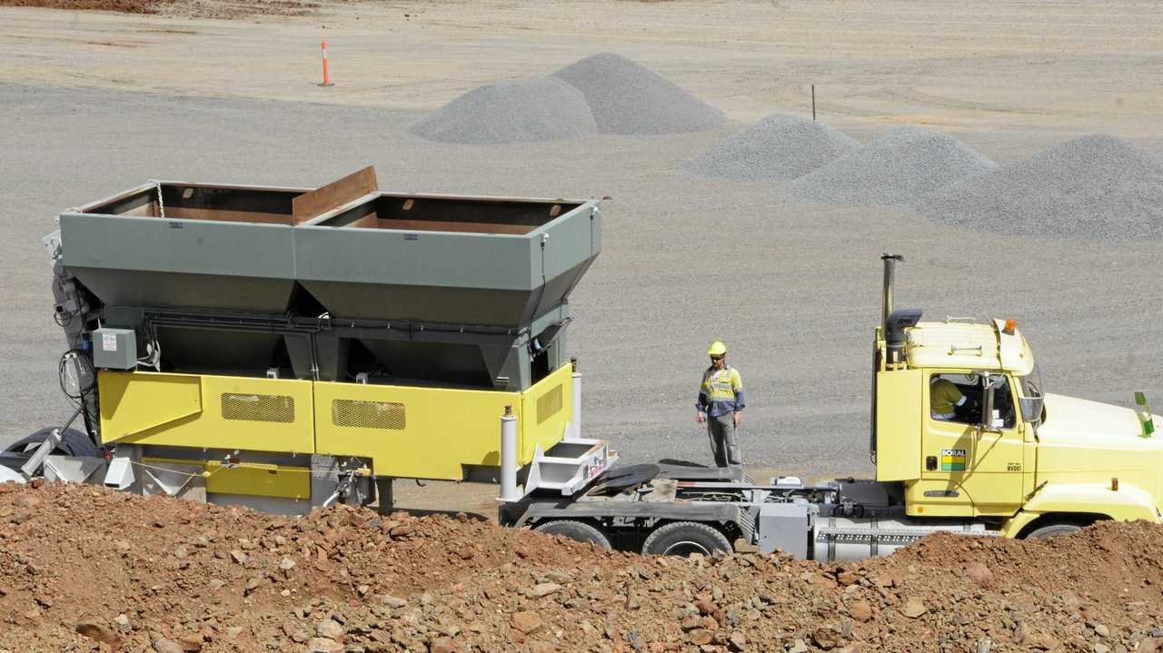 Brisbane West Wellcamp Airport being built by Wagners- buidling progress. Boral Asphalt have set up a processing plant.Photo:  Bev Lacey / The Chronicle. Picture: Bev Lacey