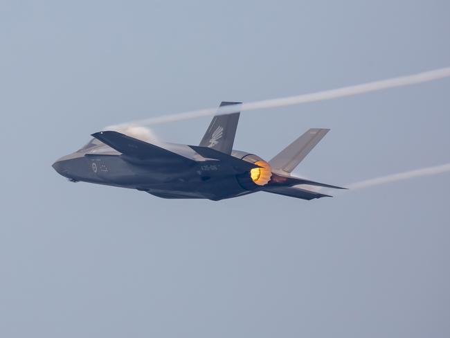 A F-35A Lightning II aircraft A35-016 operated by No. 3 Squadron practices an aerial handling display over RAAF Base Williamtown. *** Local Caption *** The Royal Australian Air Force F-35A Lightning II is a highly capable, fifth-generation, multi-role fighter that delivers precision munitions in ways and places no other aircraft can. The aircraft systems and airframe maximise lethality, survivability and supportability.  The F-35A is a single-seat, single-engine fighter with incorporated Low Observable (LO) characteristics. The aircraft can perform multiple roles including, but not limited to, Close Air Support, Air Interdiction, and Suppression of Enemy Air Defences. Advanced systems within the aircraft provide the pilot higher situational awareness allowing for successful operations in many different combat environments.