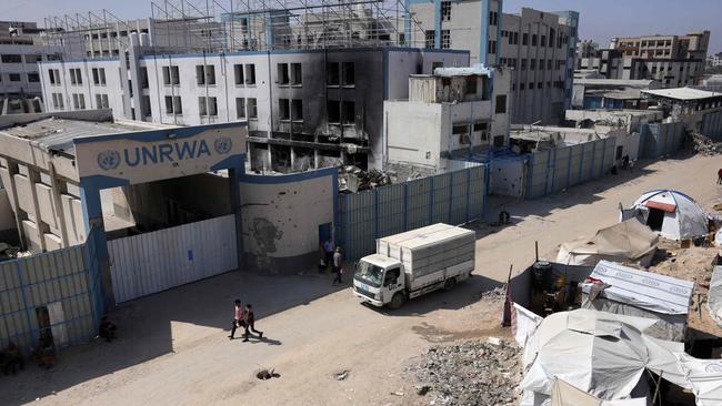 A general view of UNRWA headquarters in Gaza City, Picture: AFP
