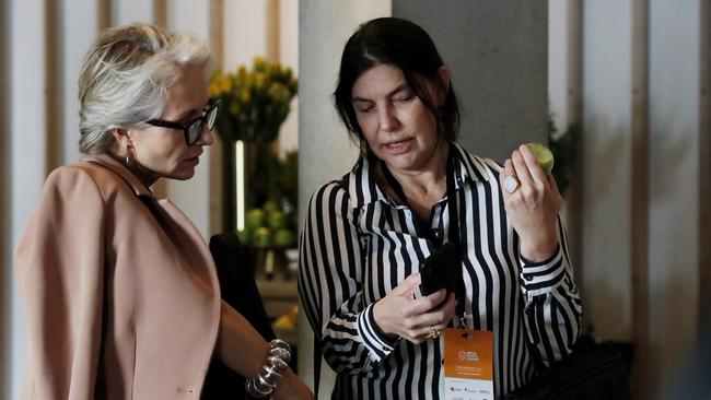 Gretel Packer, right, keeps a close eye on her investments. Picture: Nikki Short