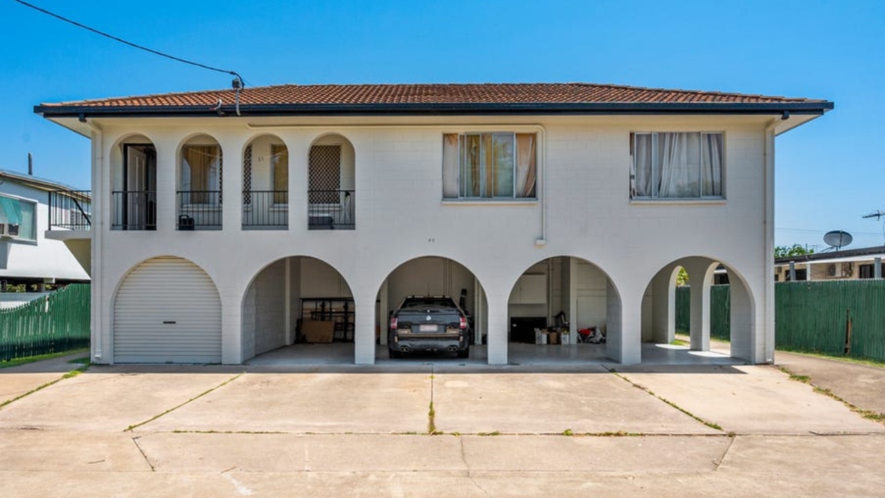 He bought this Currajong block of units in Queensland with nine bedrooms and five parking spots in 2024 for $685,000 which has a valuation as high as $802,000 now.