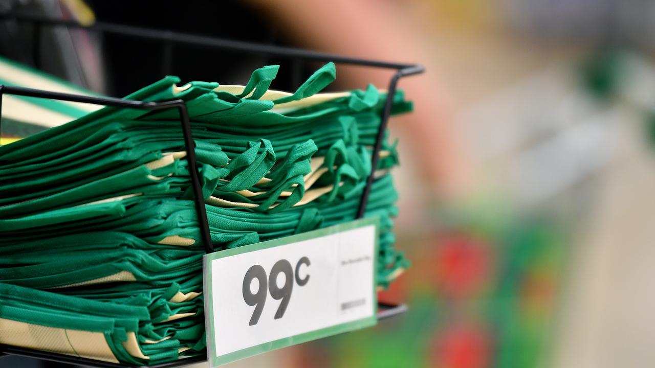 With the bag ban, we’ve all got green bags now. Picture: AAP Image/Joel Carrett.