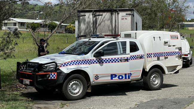 Police investigations are underway following the discovery of a body at the Chatsworth Park overnight rest area on the Old Bruce Highway at Gympie Monday morning, November 18, 2024.