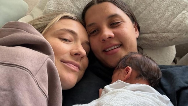 Sam Kerr and Kristie Mewis welcome baby boy into the world. Image: Instagram