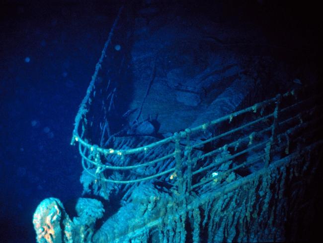 The bow of the Titanic, as captured during a research dive in 1986. Picture: AFP