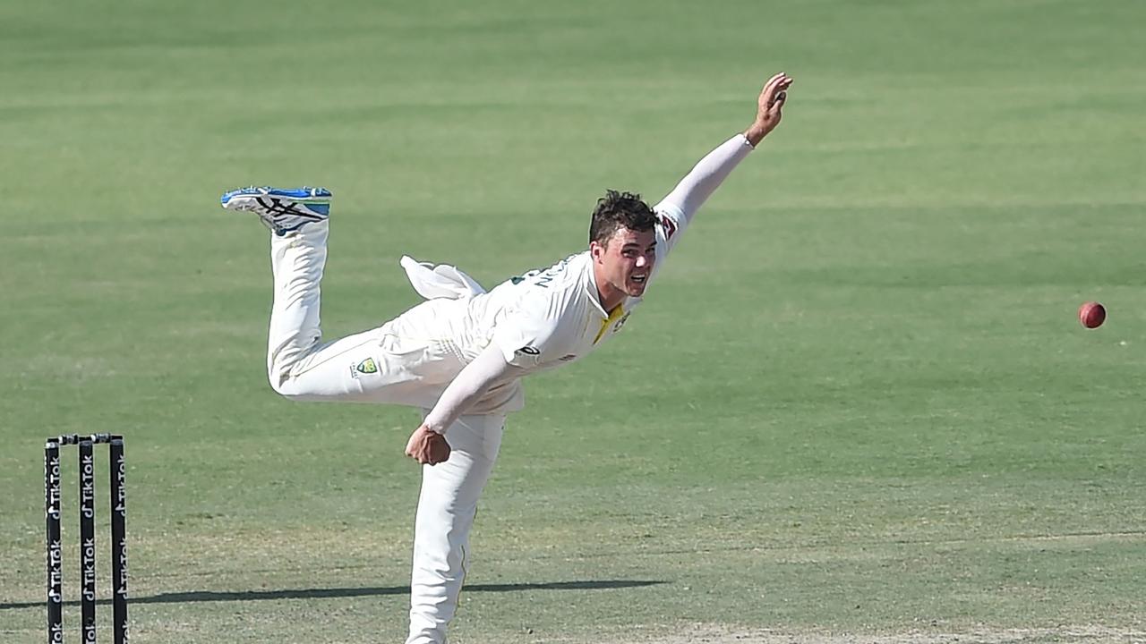 Mitchell Swepson had several catches dropped off his bowling – and went wicketless in the fourth innings. Picture: AFP