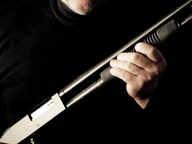 Generic image of a man with shotgun.