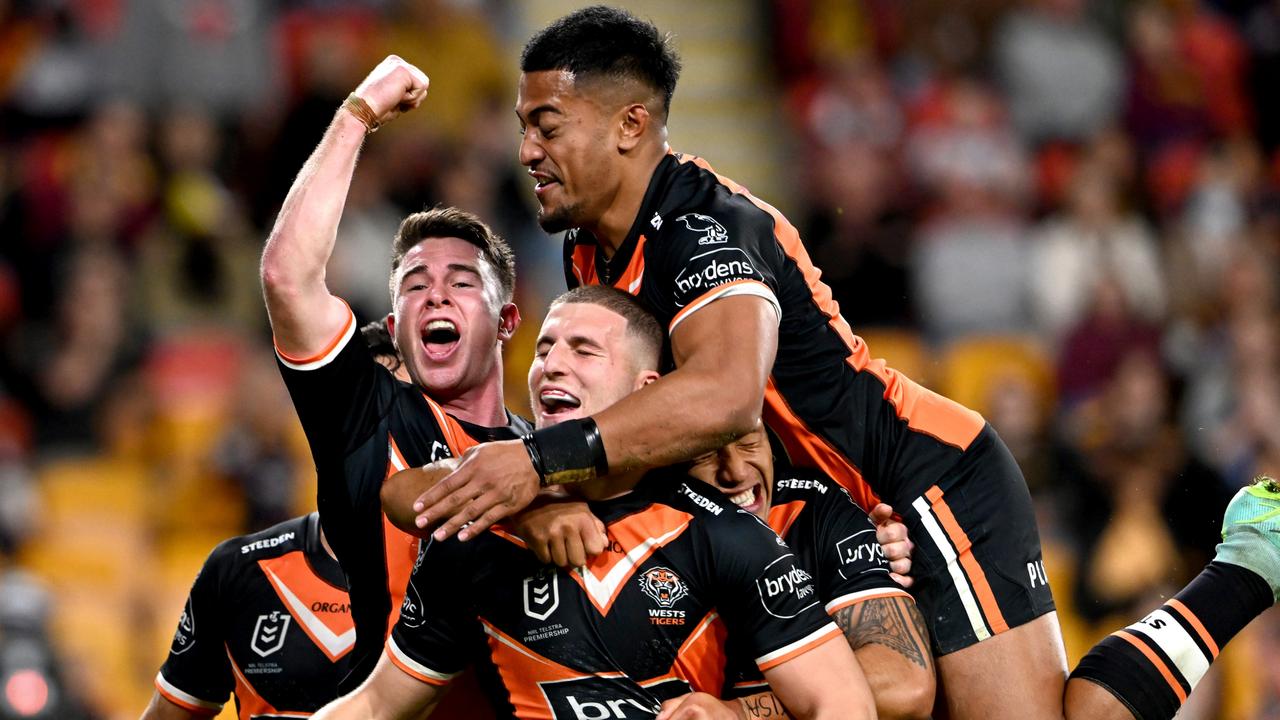 Adam Doueihi of the Tigers celebrates. Photo by Bradley Kanaris/Getty Images