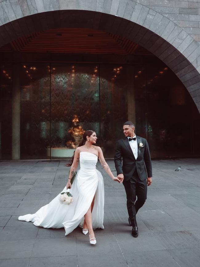 Renée Spiridis and Caleb Pretorius wed at Scot’s Church in the Melbourne CBD on May 5, 2023. Picture: APL Photography